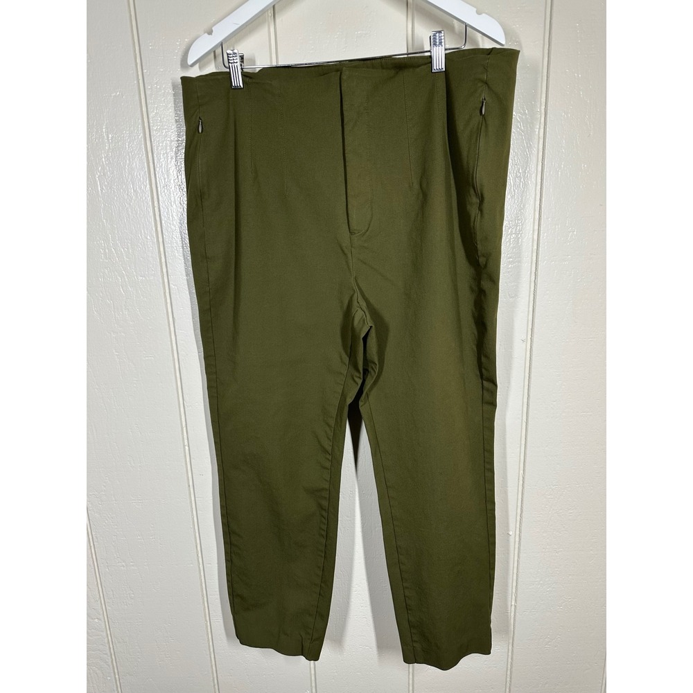 Old Navy Pants Womens 20 Green Polished Pixie Skinny Extra High Rise Stretch